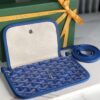 GOYARD Goyardine Plumet Wallet Clutch blue