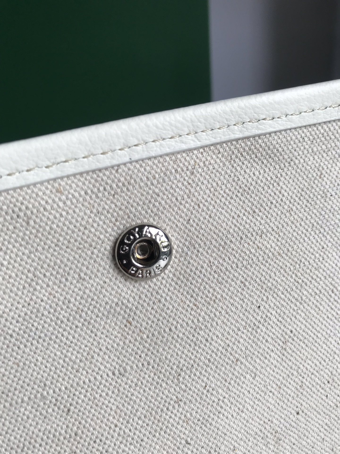 GOYARD Goyardine Plumet Wallet Clutch White 1095841