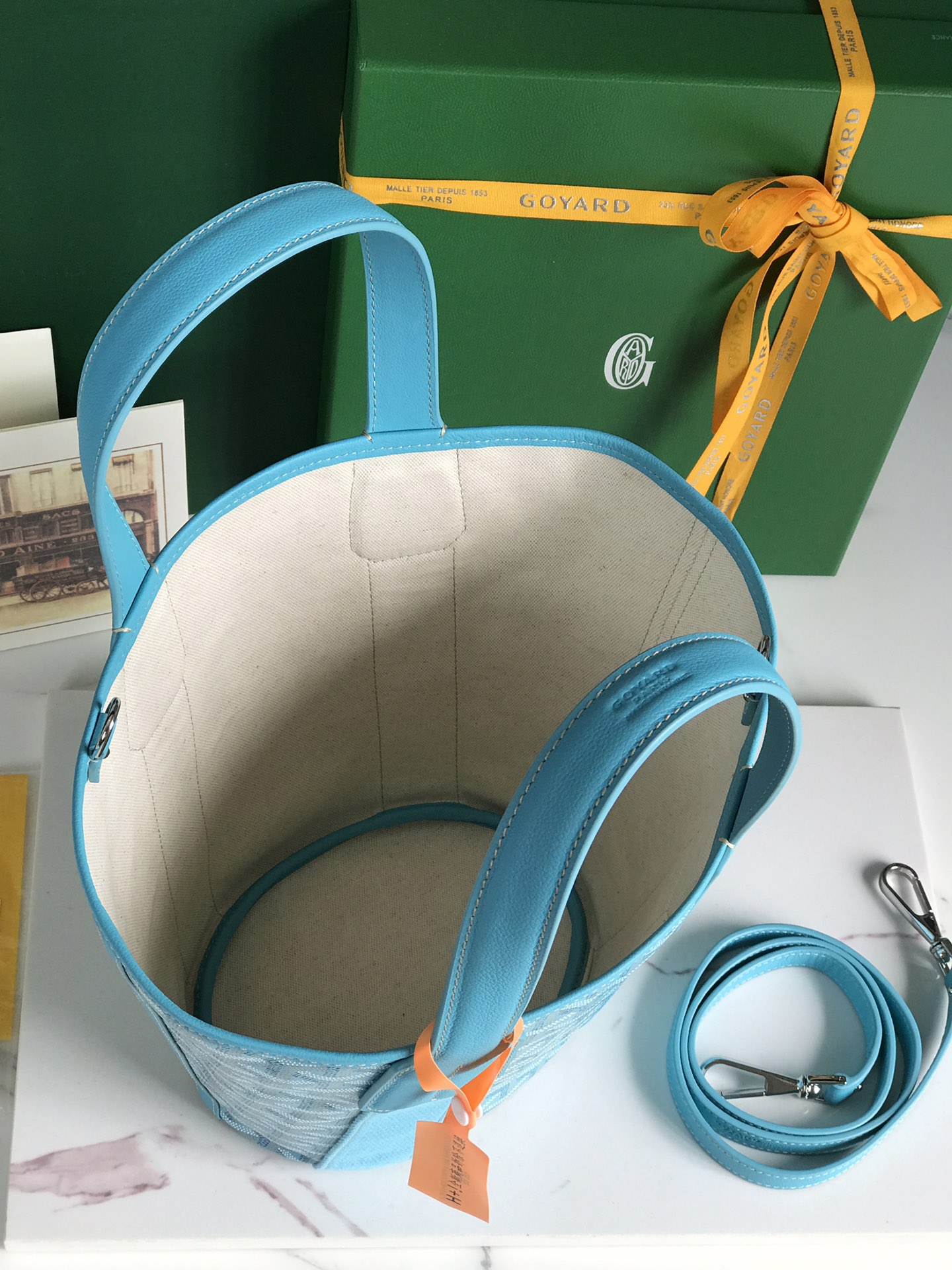 Goyard Goyardine Belharra PM 2024 w/ Tags - Blue sky Totes,