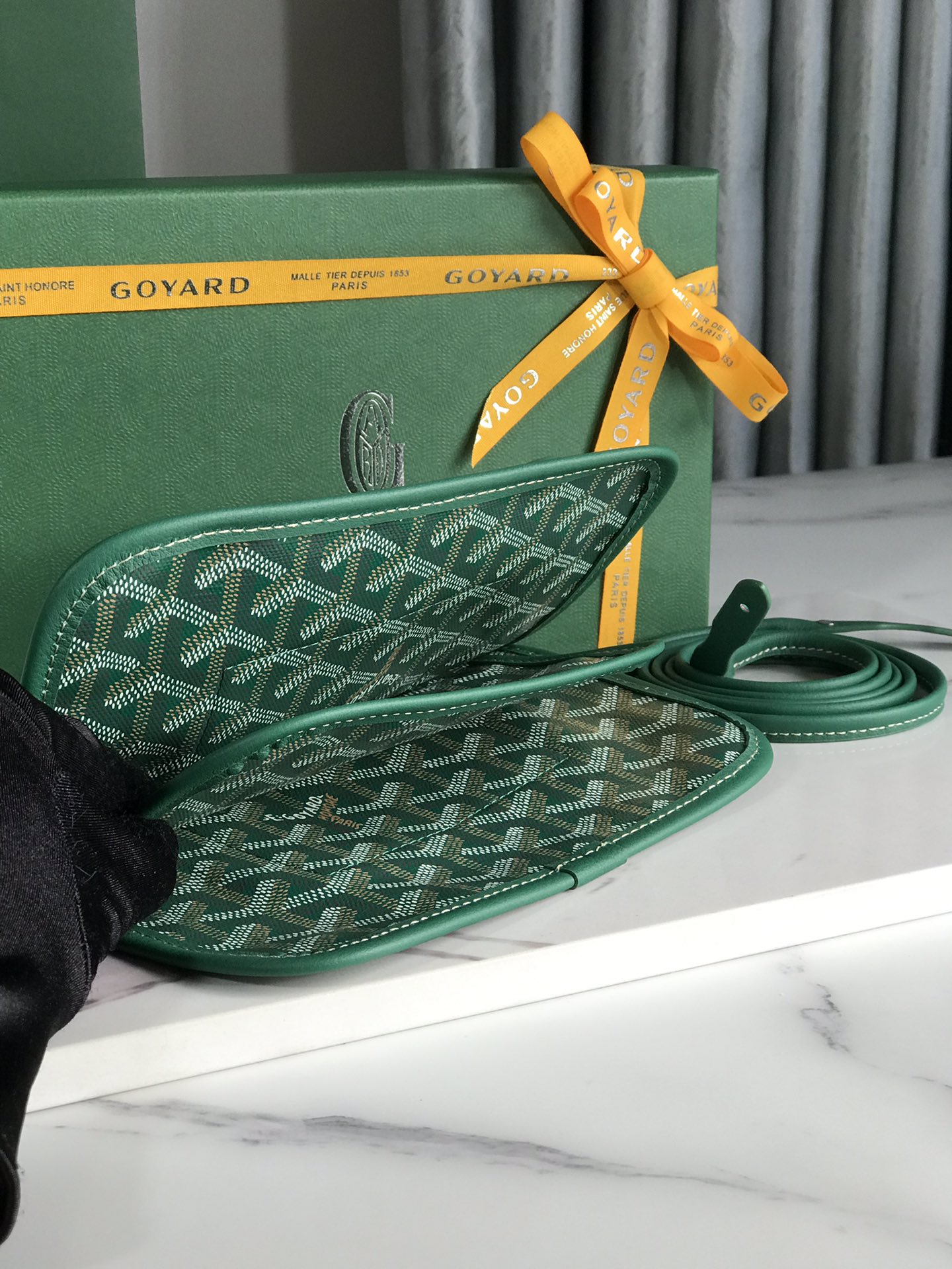 Goyard Plumet Crossbody Shoulder Bag Pochette Wallet PVC green