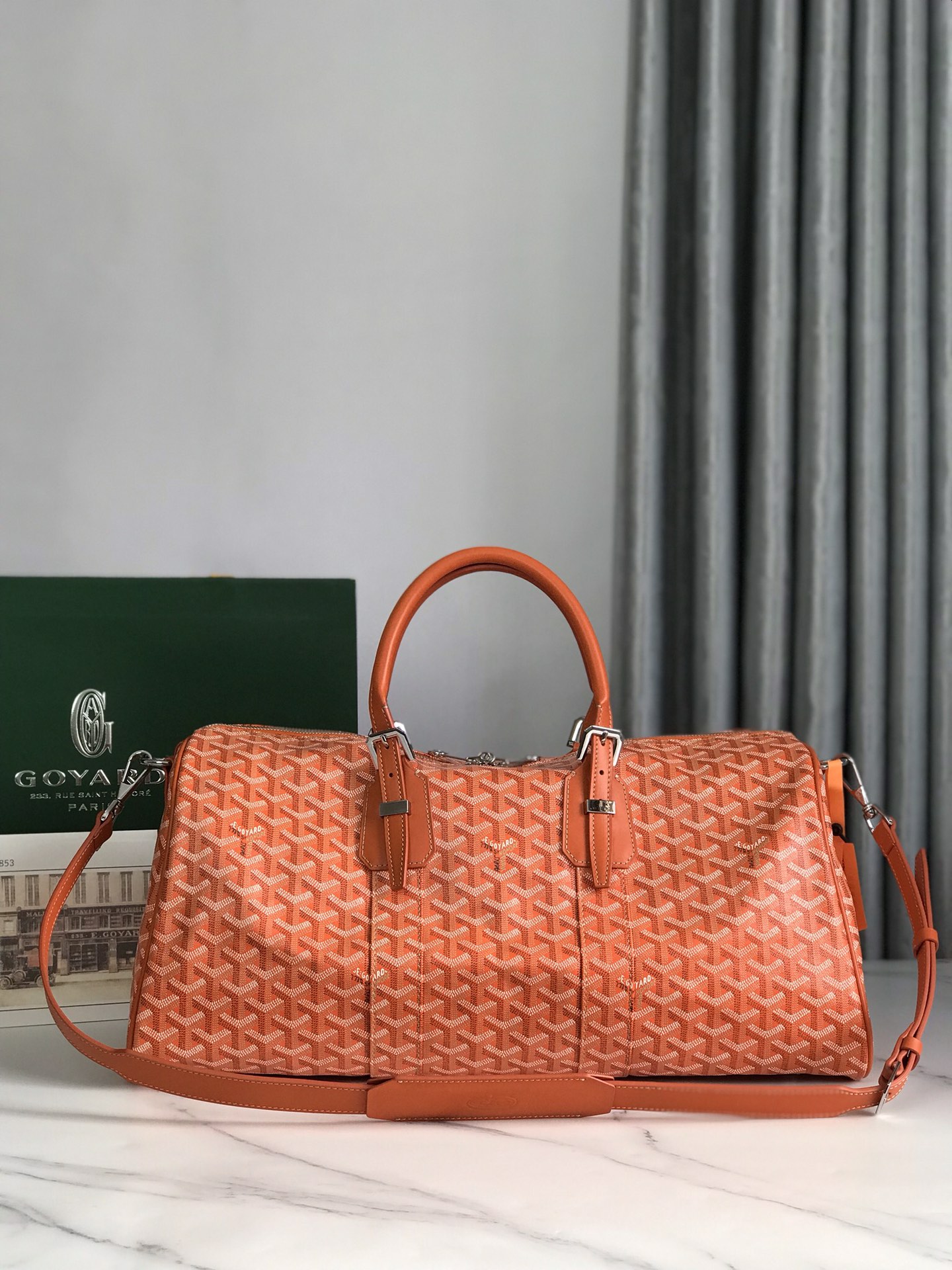 Goyard Orange Travel Bag with Strap 7467210967 121867201