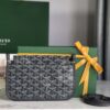 Goyard Plumet Crossbody Shoulder Bag Pochette Wallet PVC Gray ADM020228