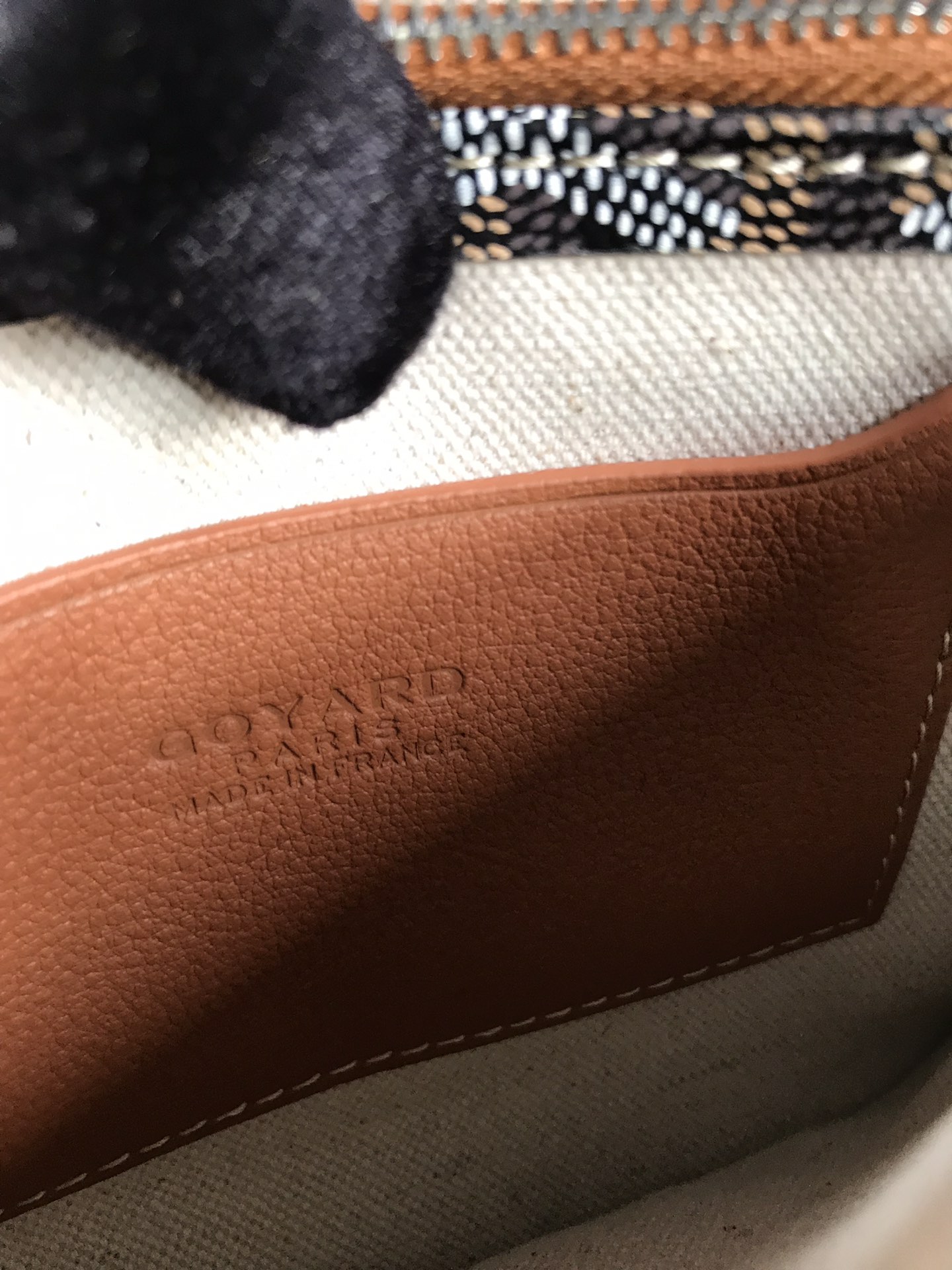 Goyard Black/Brown Chevron Print Coated Canvas Plumet