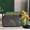 GOYARD Goyardine Plumet Wallet Clutch Black 1618002