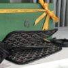 GOYARD Goyardine Plumet Wallet Clutch Black 1618002