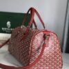 GOYARD Croix Jules Boston Bag PVC Leather Red