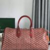 GOYARD Croix Jules Boston Bag PVC Leather Red