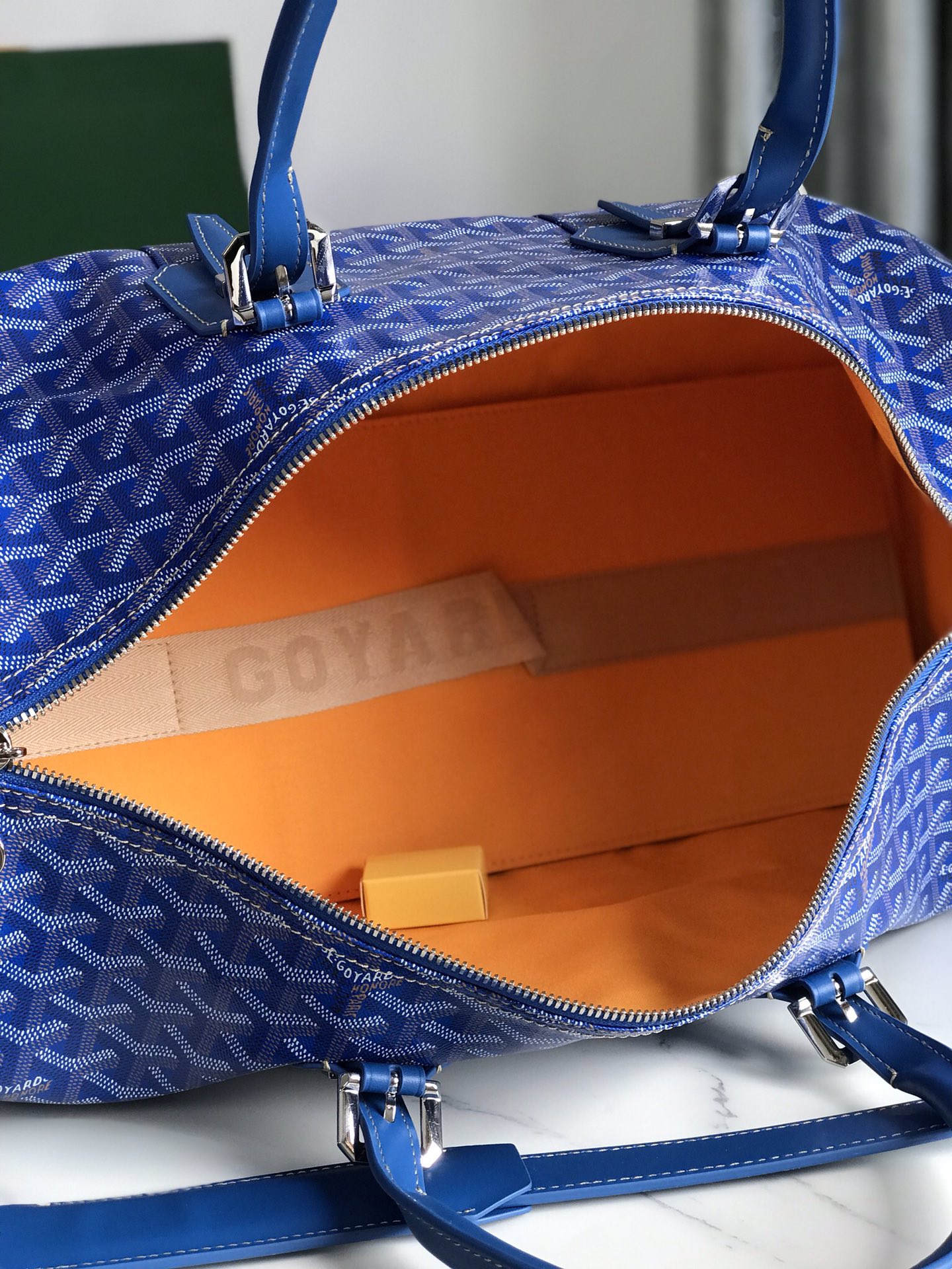 Goyard Boston 50 Duffle Bag Blue Rare |