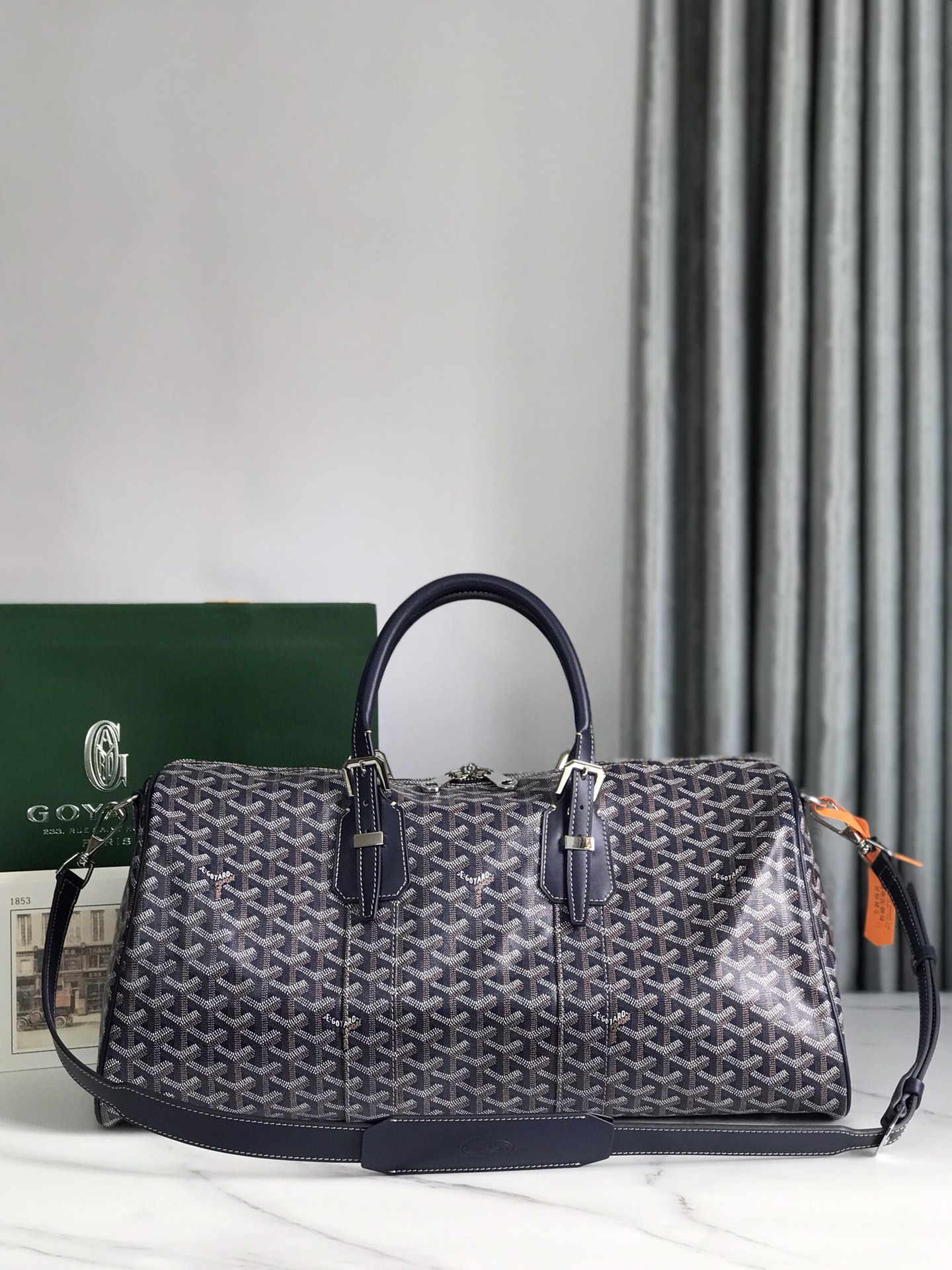 Croisière leather travel bag Goyard Blue in Leather – 56116457