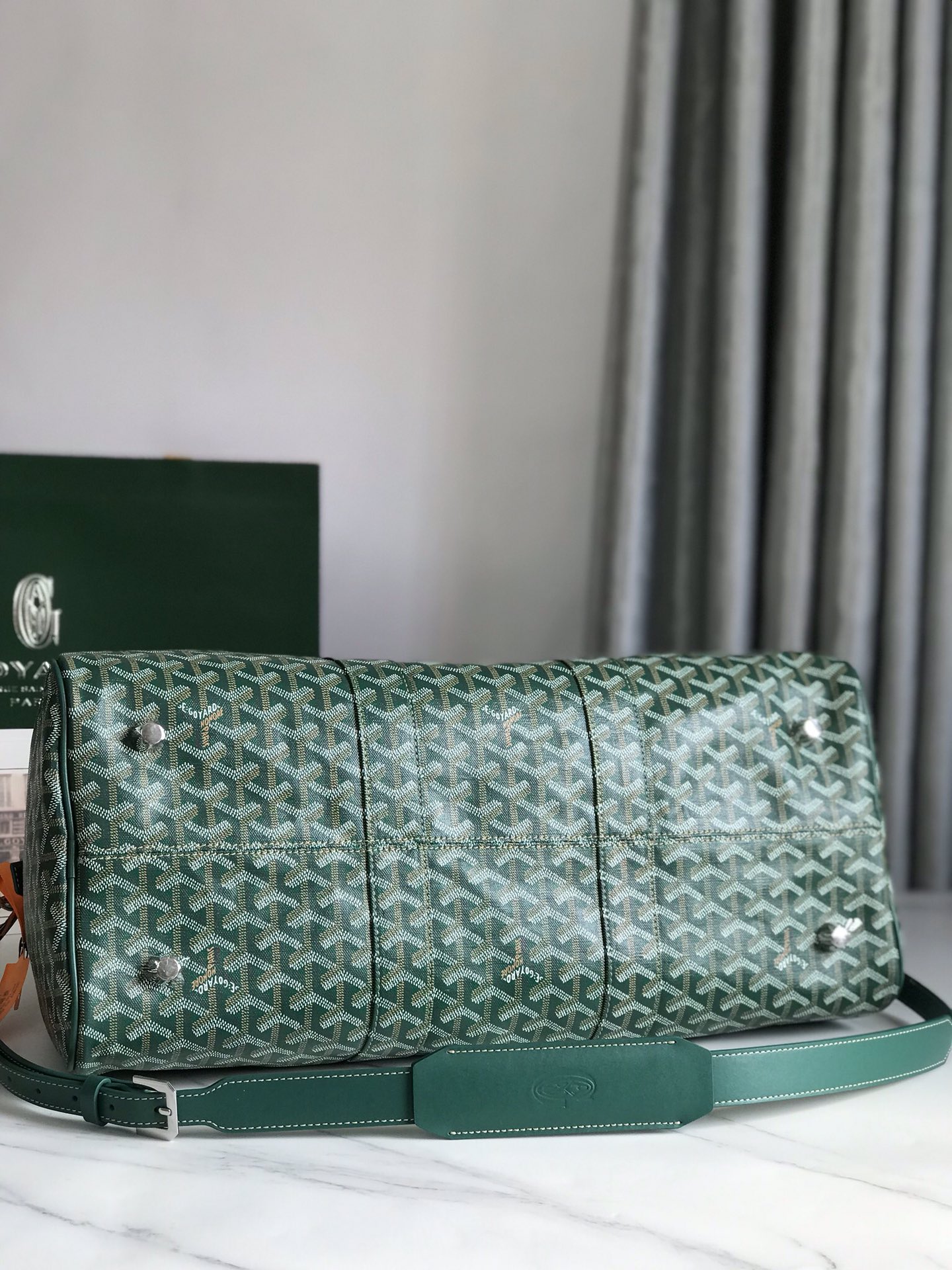 Goyard Goyardine Bowling 45 2023 - Green Luggage and
