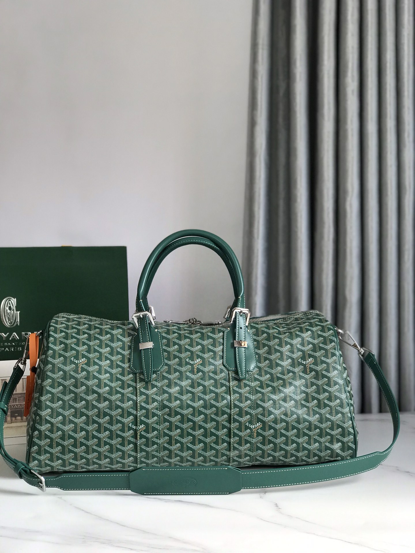 Goyard Goyardine Bowling 45 2023 – Green Luggage and