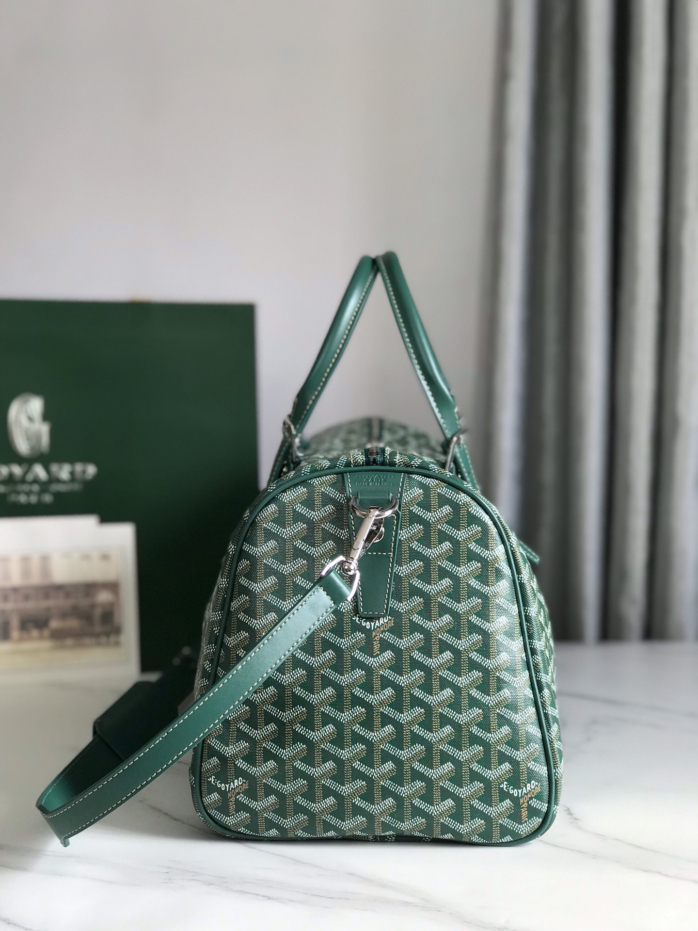 Goyard Goyardine Bowling 45 2023 - Green Luggage and