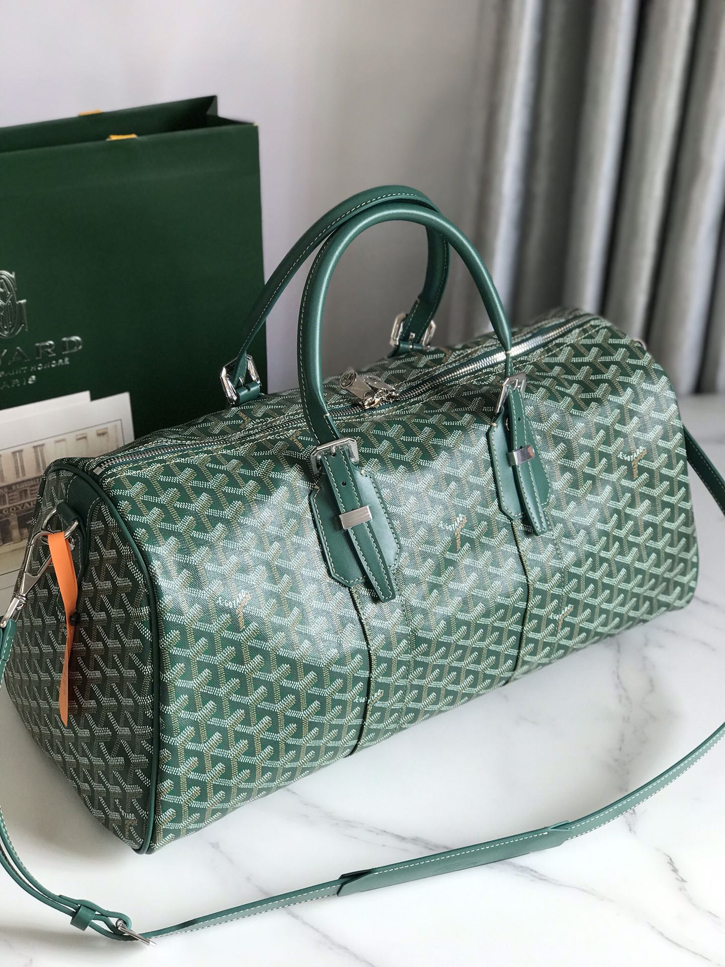 Goyard Goyardine Bowling 45 2023 - Green Luggage and