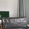 Goyard black brown Goyardine Coated Canvas Croisjour 55 Boston Bag