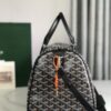 Goyard black brown Goyardine Coated Canvas Croisjour 55 Boston Bag