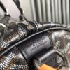 Goyard black brown Goyardine Coated Canvas Croisjour 55 Boston Bag