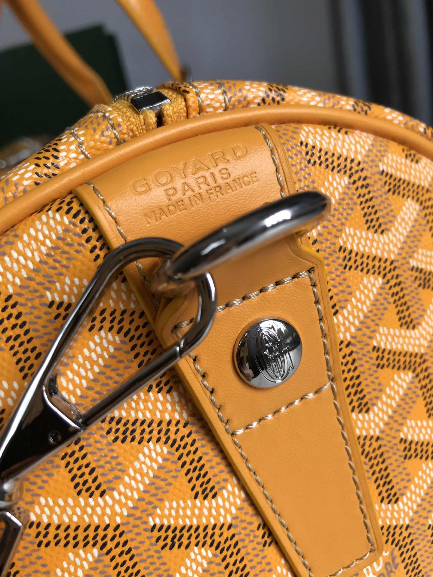 Goyard yellow Goyardine Coated Canvas Croisjour 55 Boston Bag