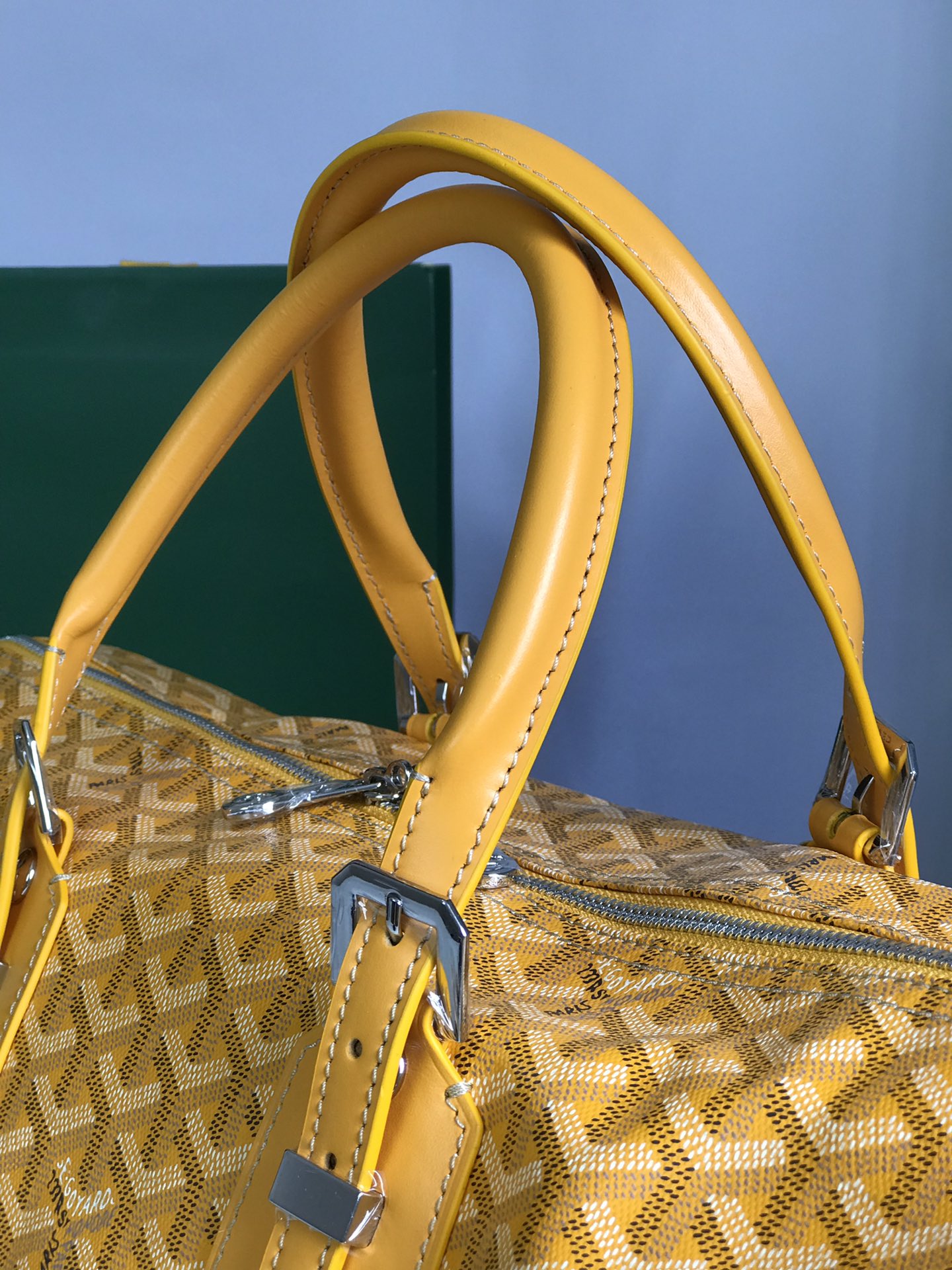 Goyard yellow Goyardine Coated Canvas Croisjour 55 Boston Bag