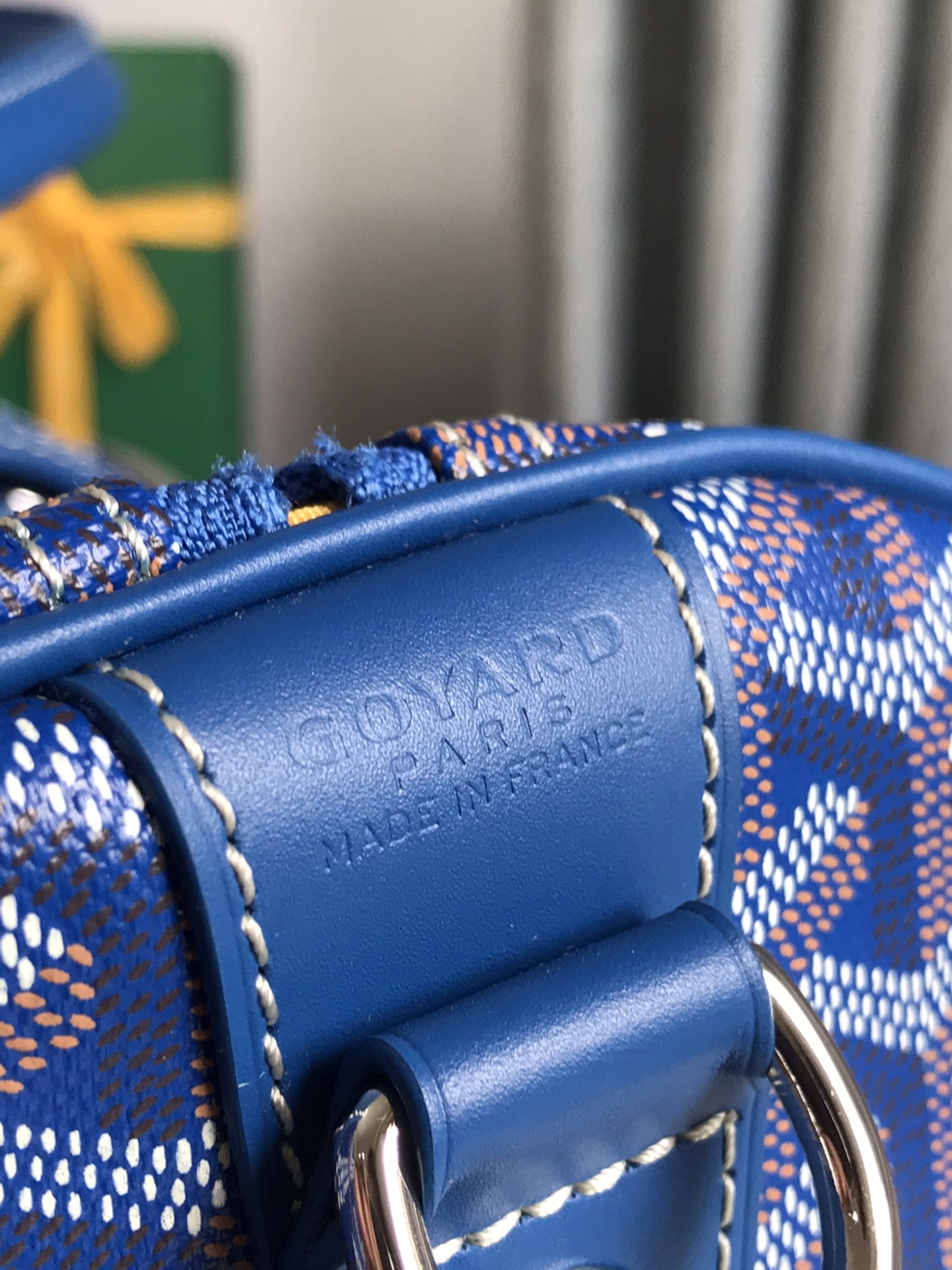 Goyard blue Goyardine Coated Canvas Croisjour 55 Boston Bag
