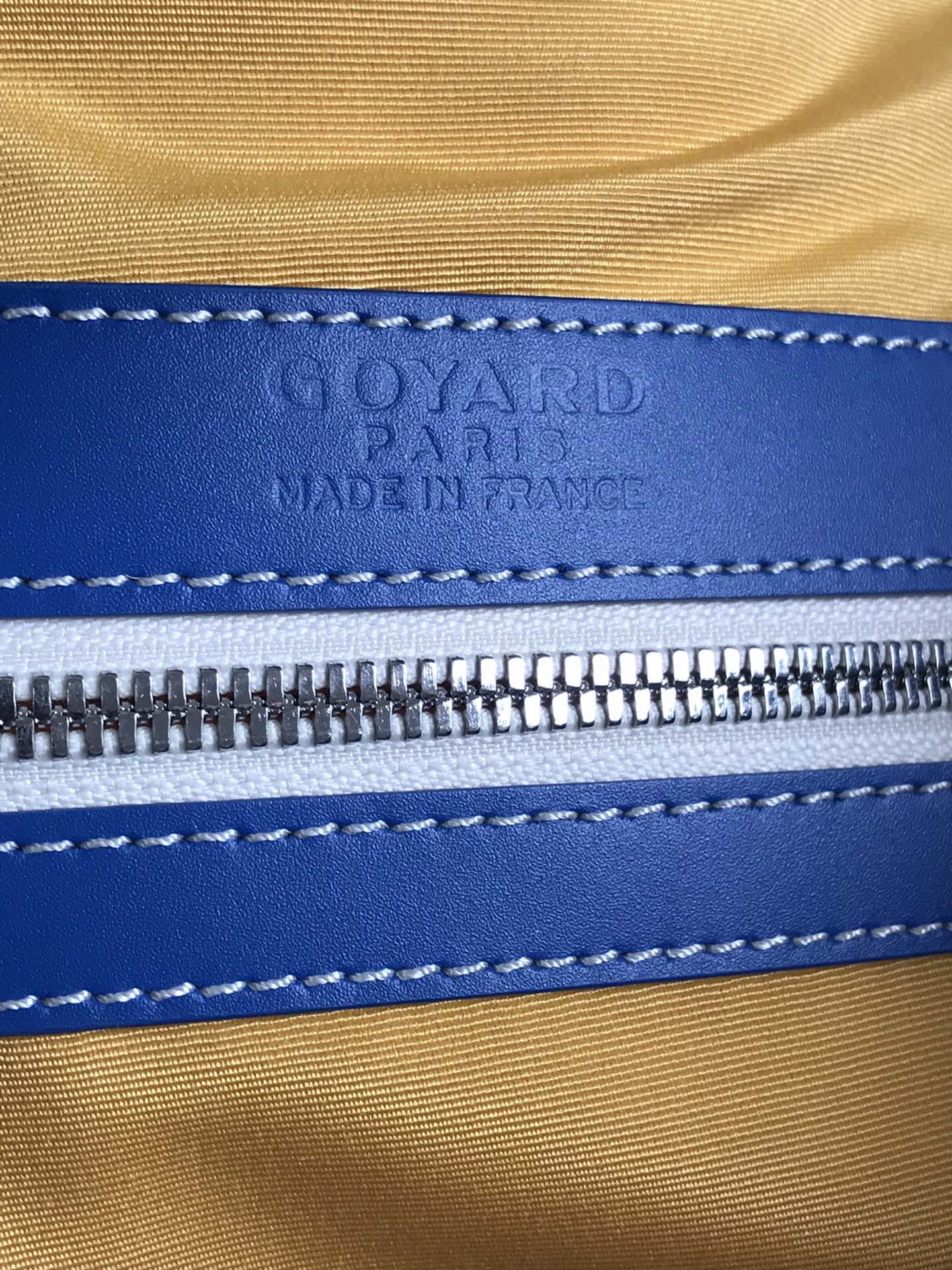 Goyard blue Goyardine Coated Canvas Croisjour 55 Boston Bag