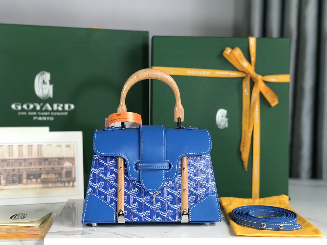 GOYARD Goyardine Structure Mini Saigon Blue 886737