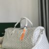 Goyard white Goyardine Coated Canvas Croisjour 55 Boston Bag