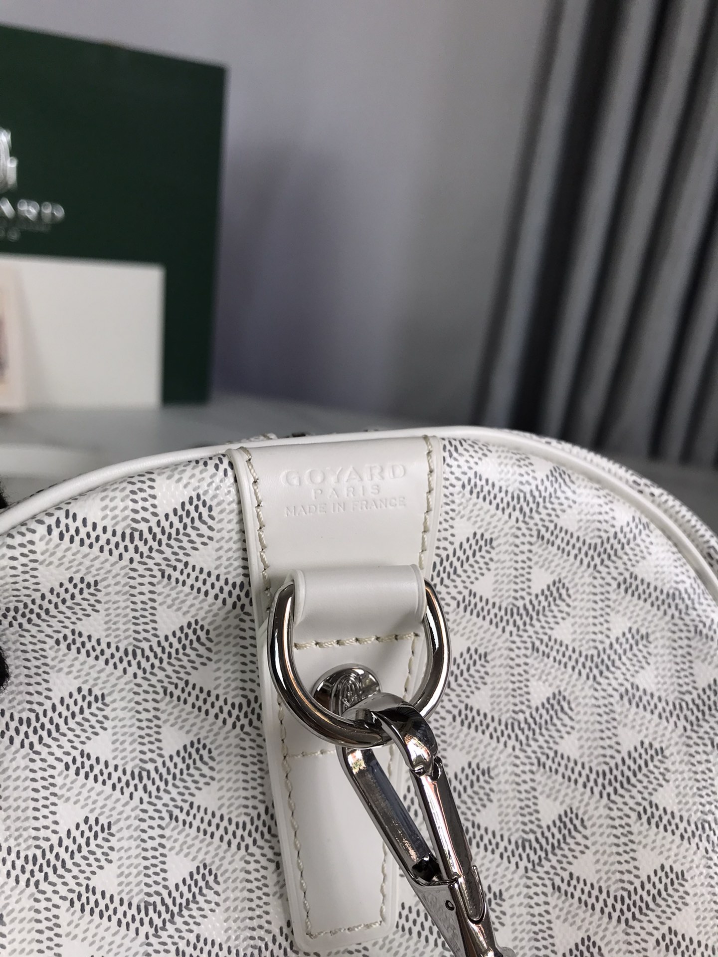 Goyard white Goyardine Coated Canvas Croisjour 55 Boston Bag