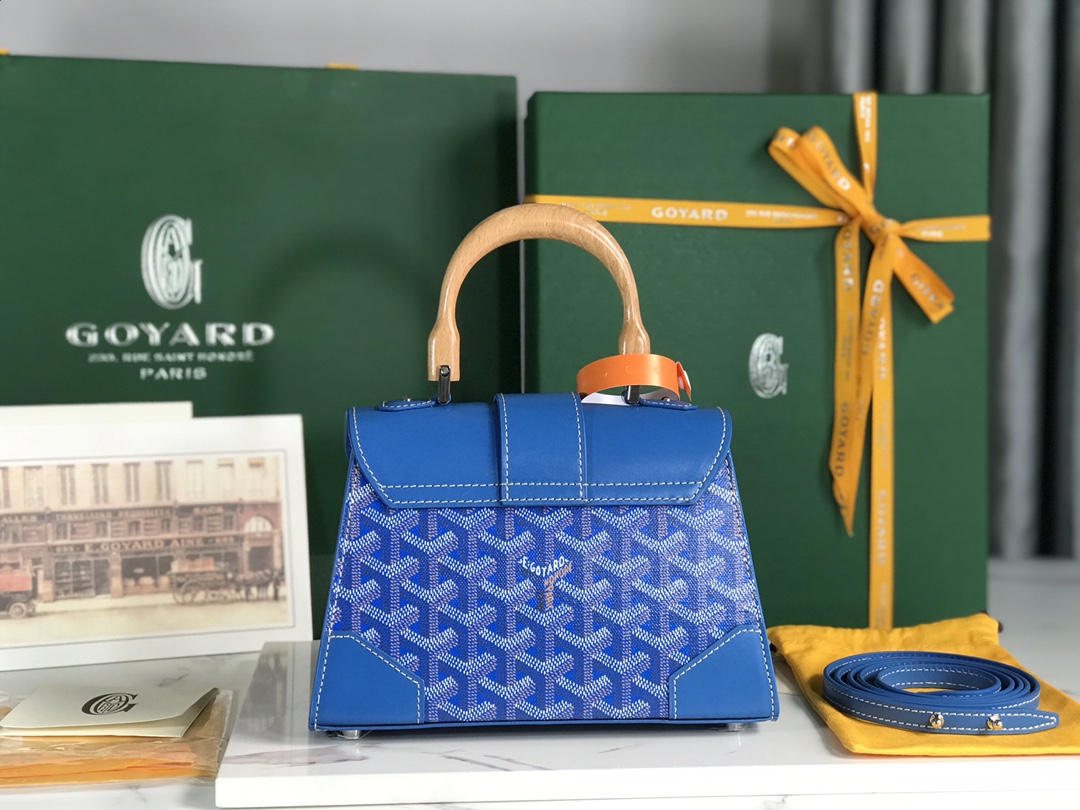 GOYARD Goyardine Structure Mini Saigon Blue 886737