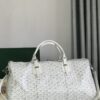 Goyard white Goyardine Coated Canvas Croisjour 55 Boston Bag