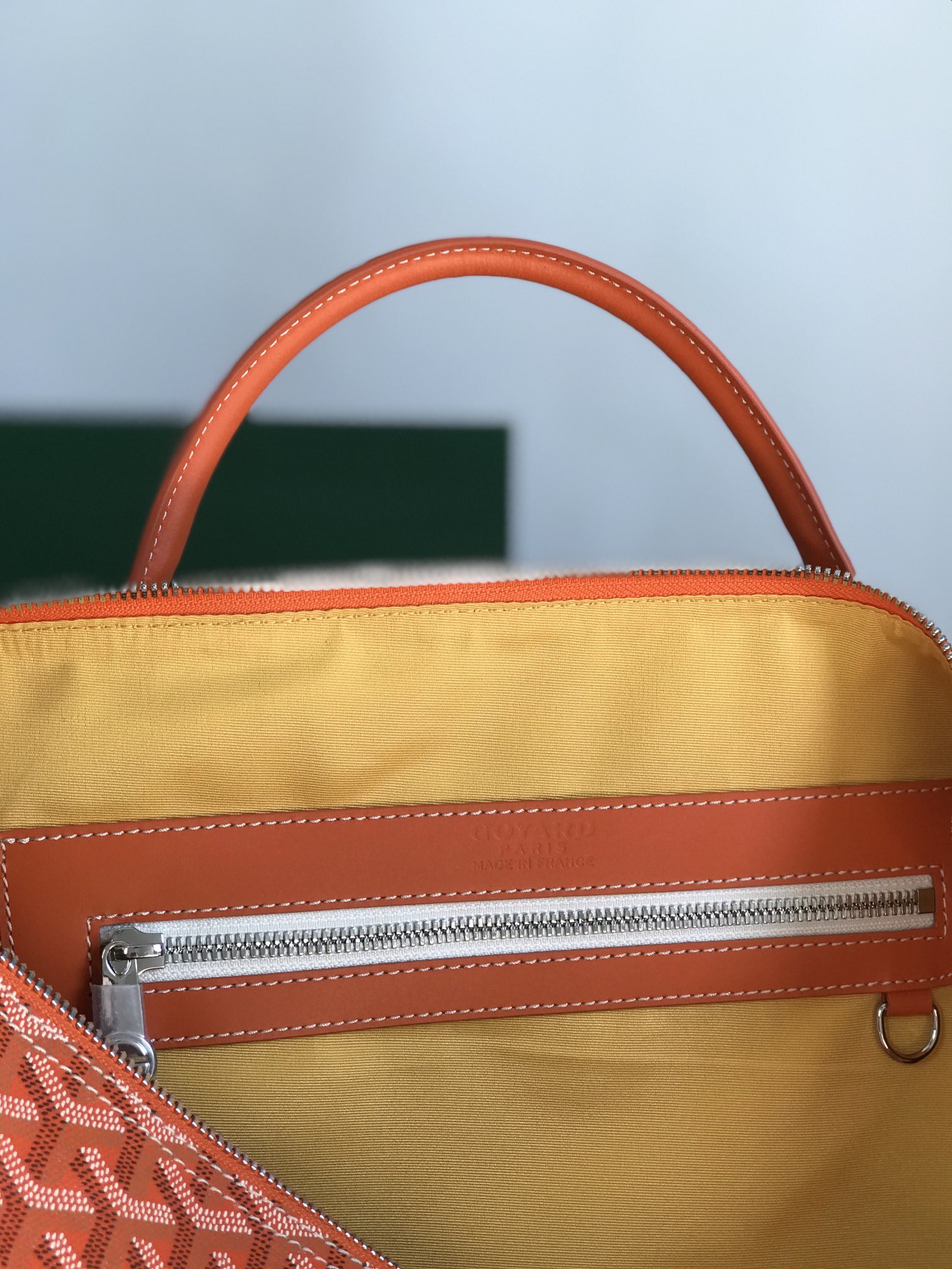 Goyard orange Goyardine Coated Canvas Croisjour 55 Boston Bag