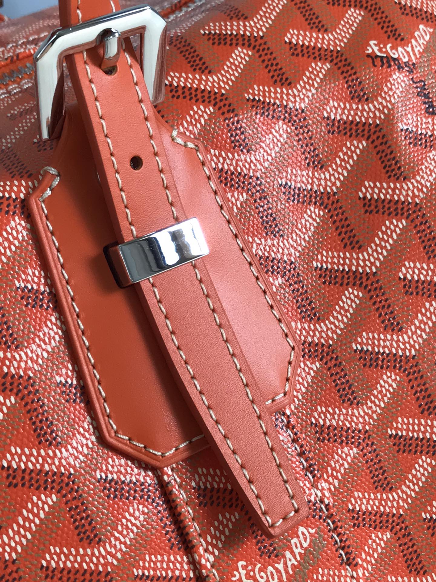 Goyard orange Goyardine Coated Canvas Croisjour 55 Boston Bag