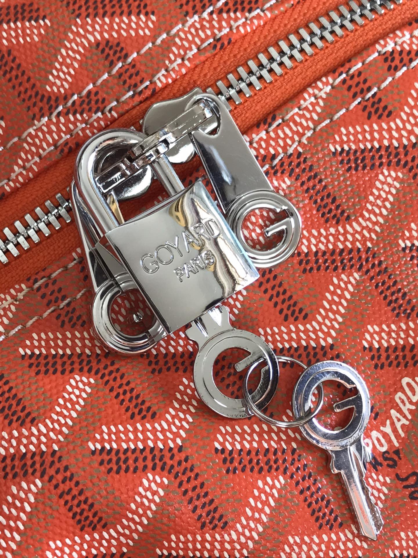Goyard orange Goyardine Coated Canvas Croisjour 55 Boston Bag