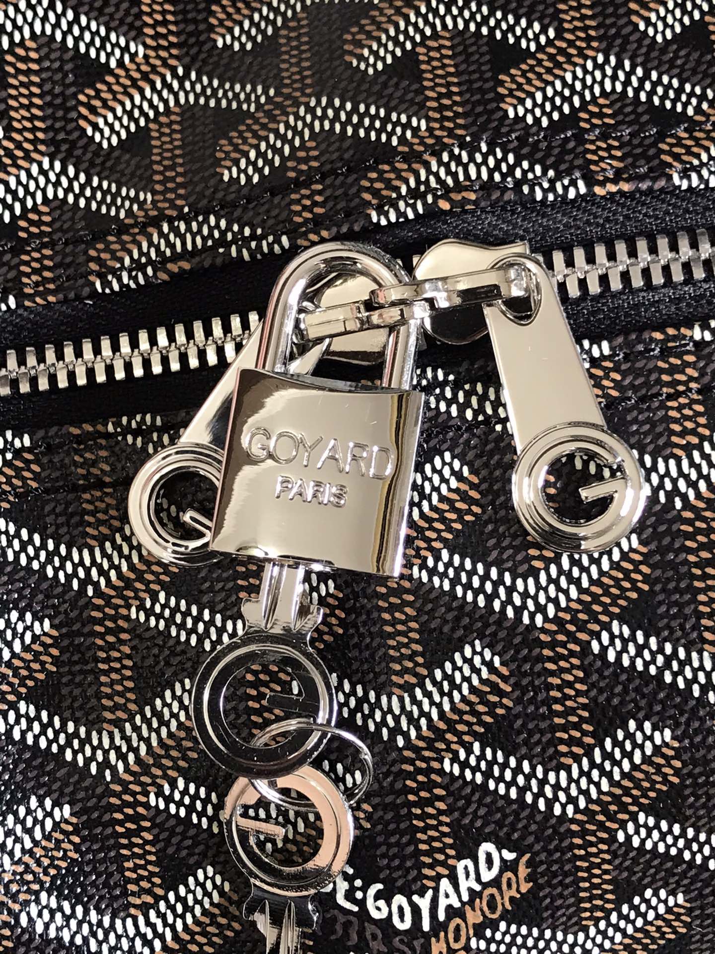 Goyard black Goyardine Coated Canvas Croisjour 55 Boston Bag