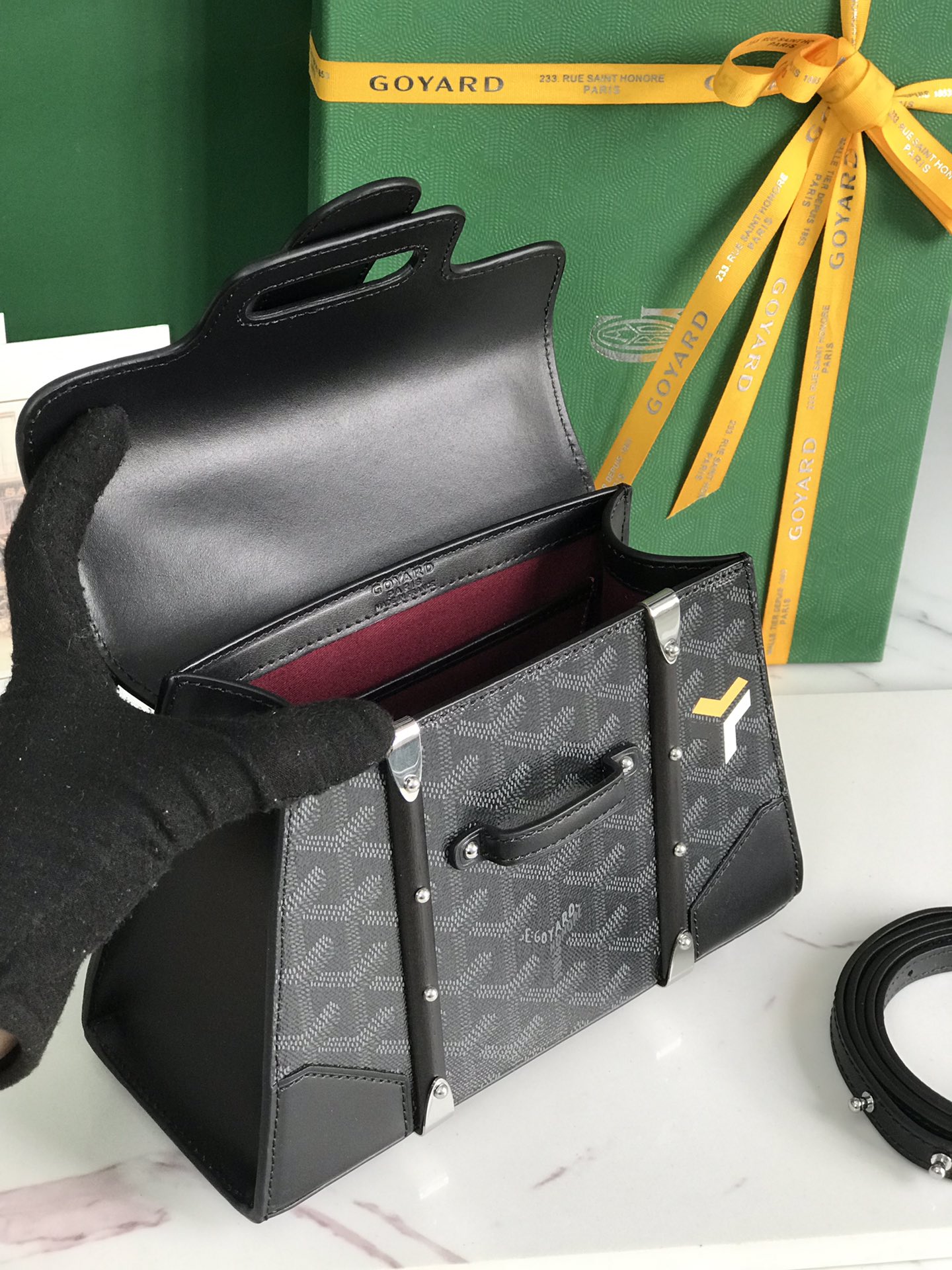 Goyard Saigon Mini Limited So Black Canvas PHW –