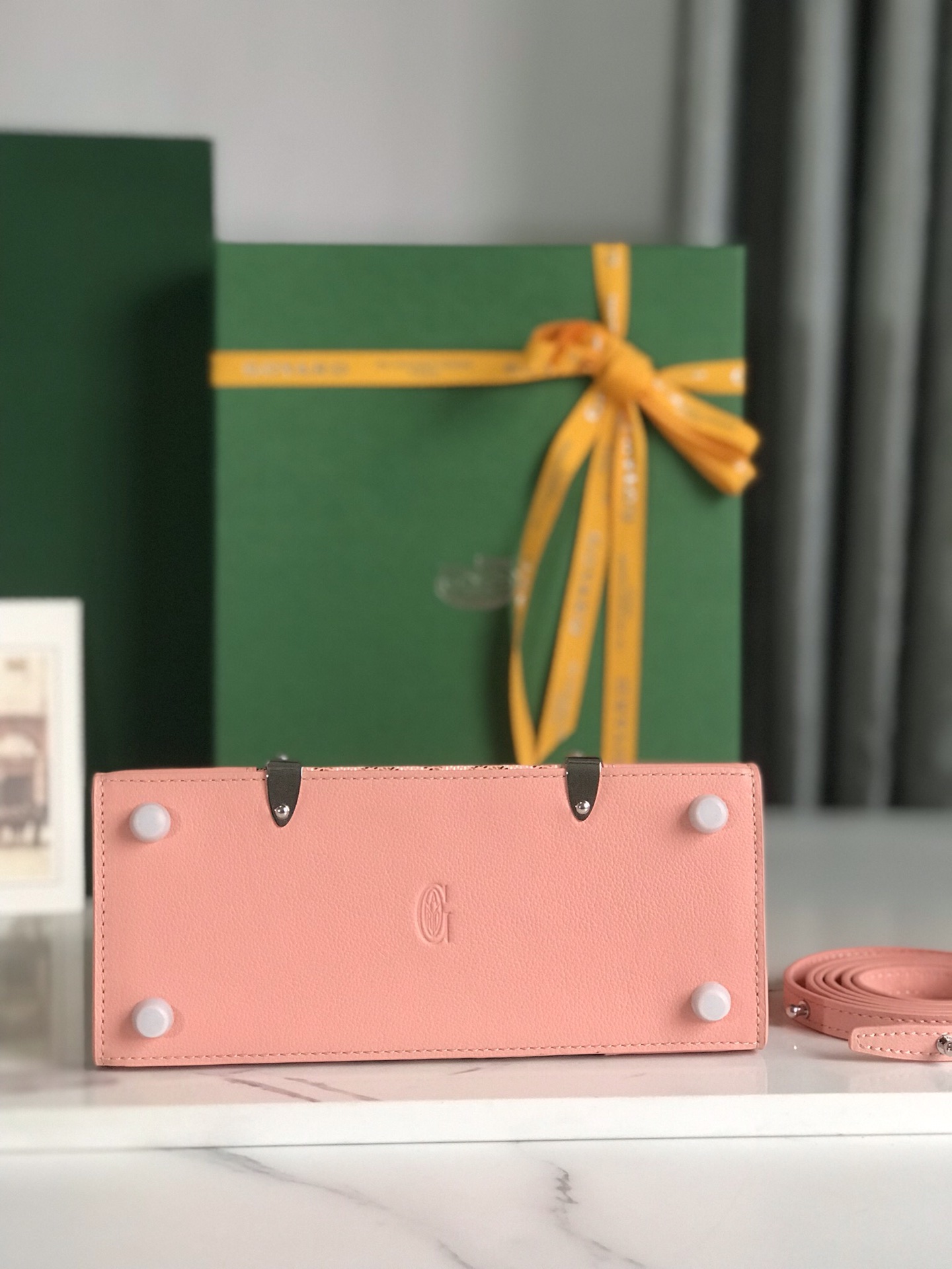 Goyard Saigon Structure Nano Bag Pink Goyardine Silver ...