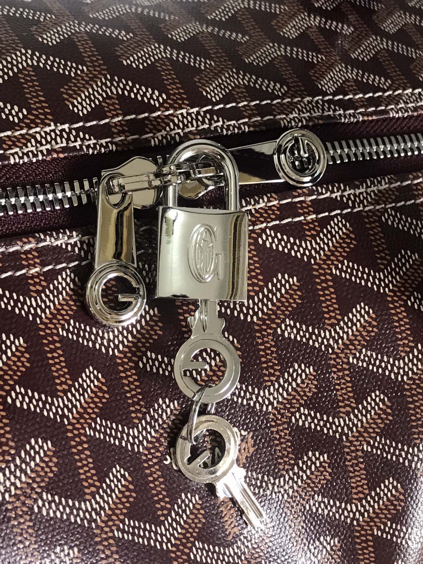 Goyard brown Goyardine Coated Canvas Croisjour 55 Boston Bag