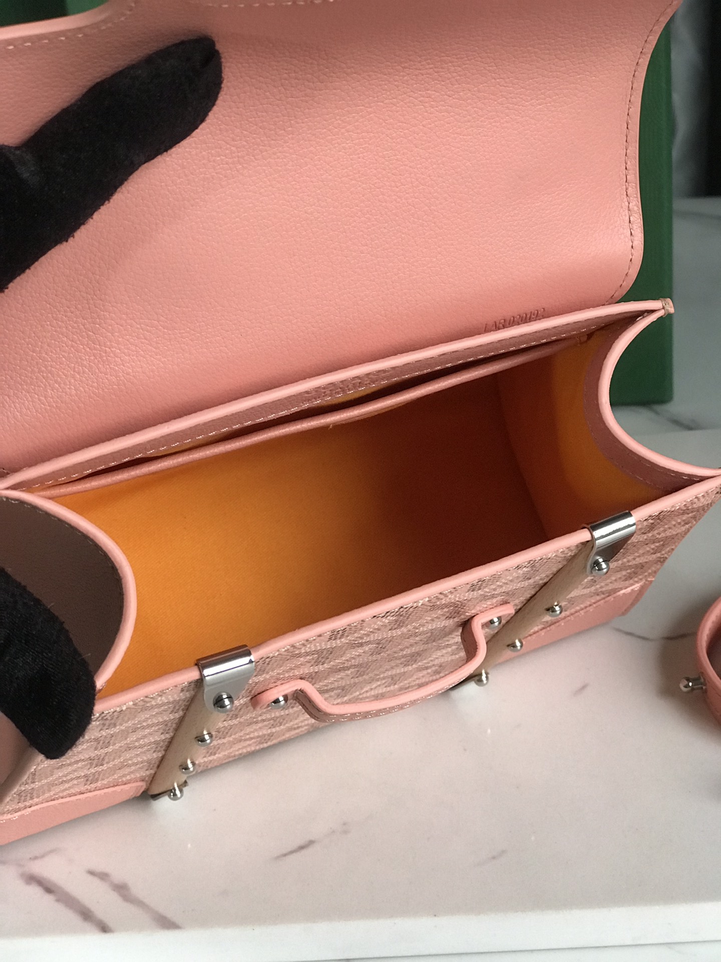 Goyard Saigon Structure Nano Bag Pink Goyardine Silver ...