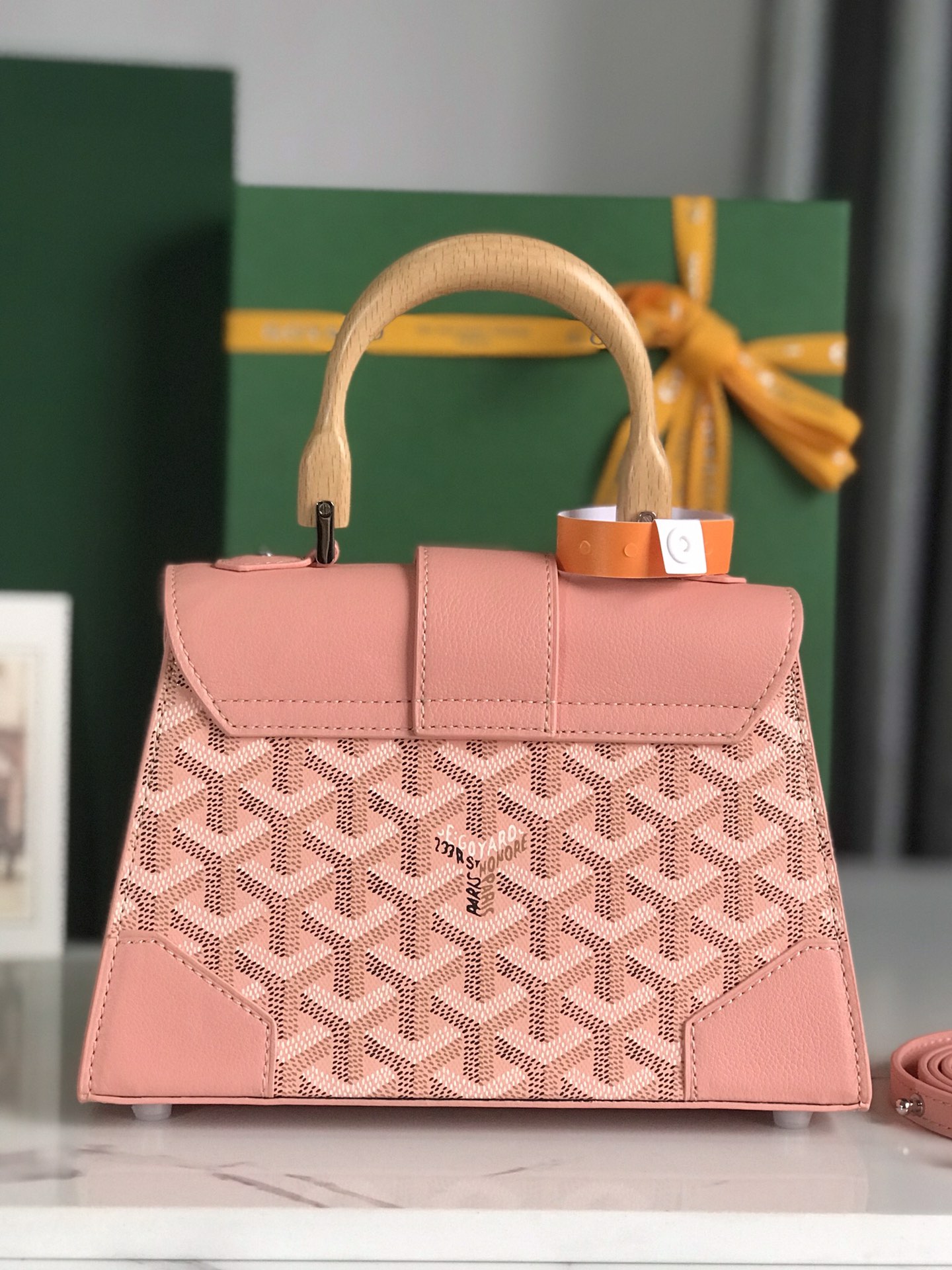 Goyard Saigon Structure Nano Bag Pink Goyardine Silver ...