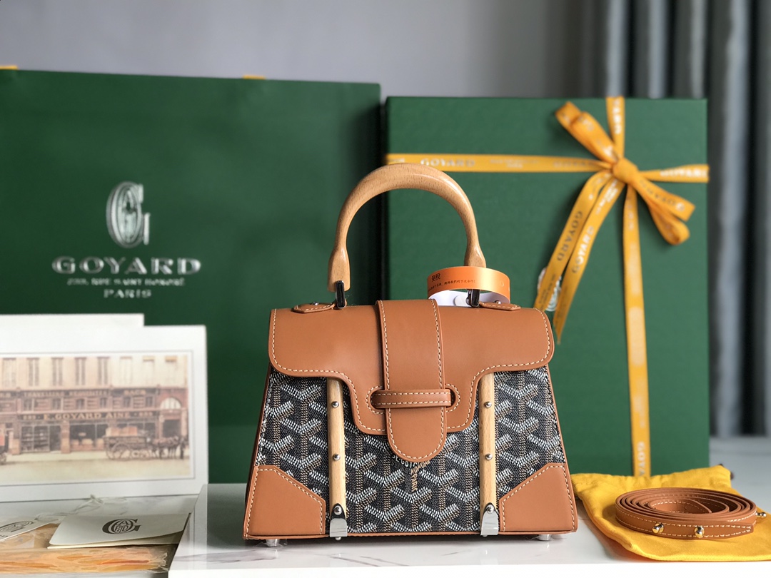 Goyard Saigon Structure Mini Bag Black and Brown