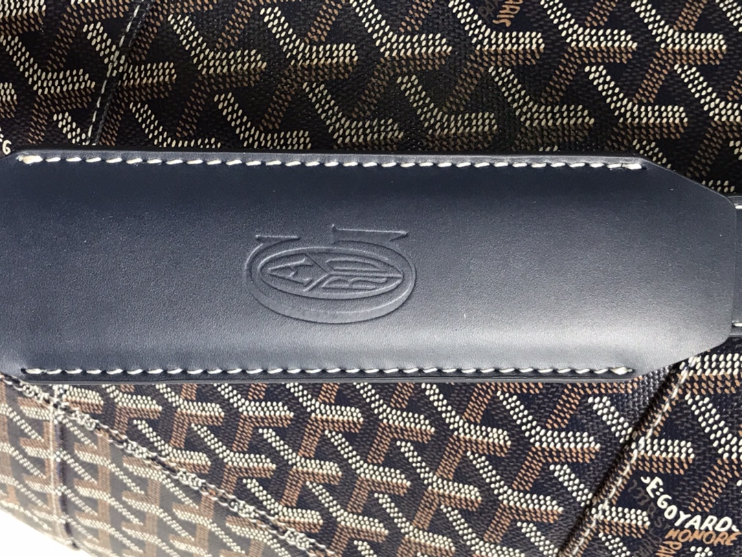 Goyard blackGoyardine Coated Canvas Croisjour 55 Boston Bag