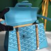 Saigon Top Handle Bag Coated Canvas with Leather PM bag blue sky