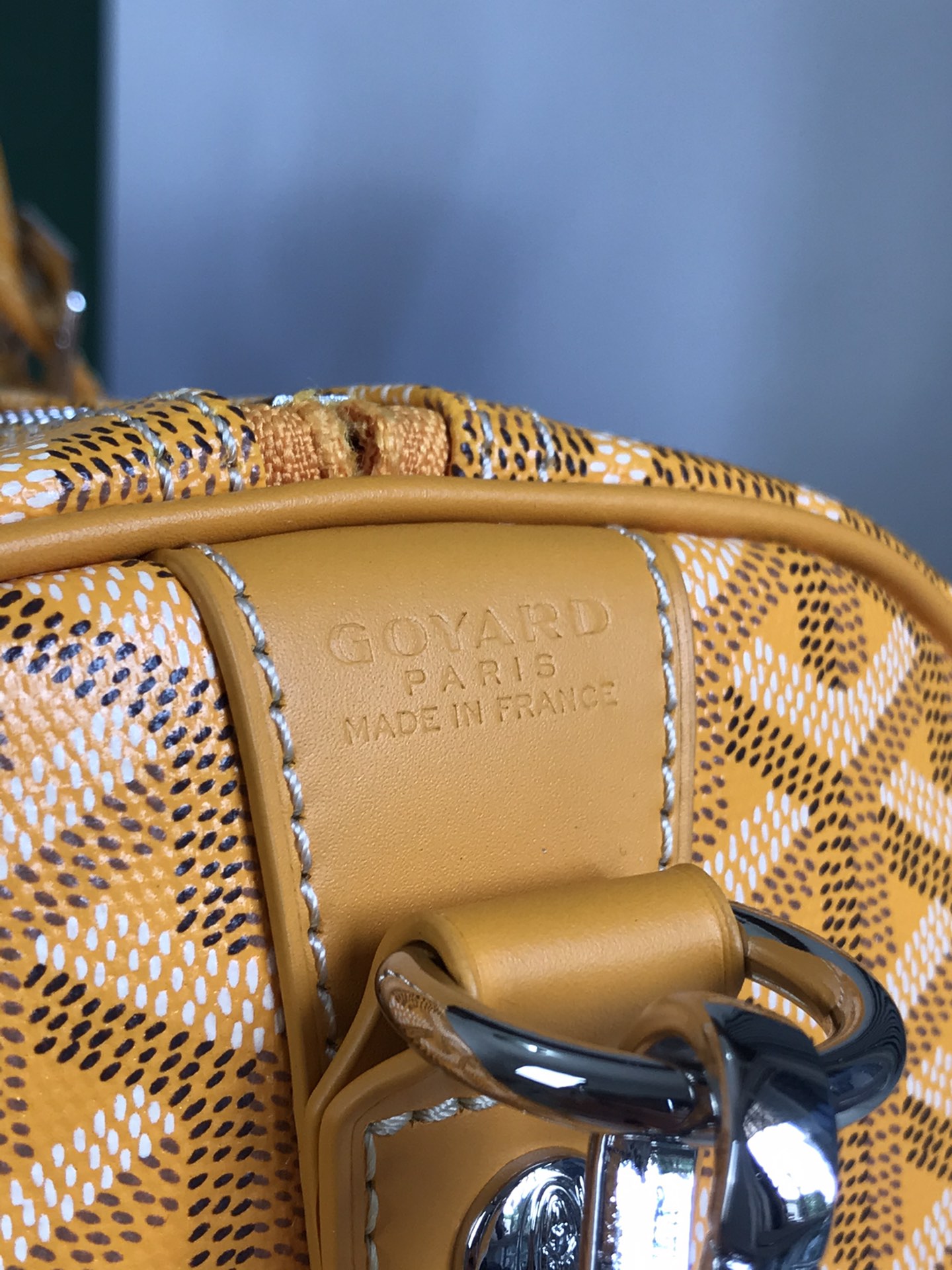 Goyard yellow Goyardine Coated Canvas Croisjour 55 Boston Bag