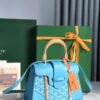 Saigon Top Handle Bag Coated Canvas with Leather PM bag blue sky