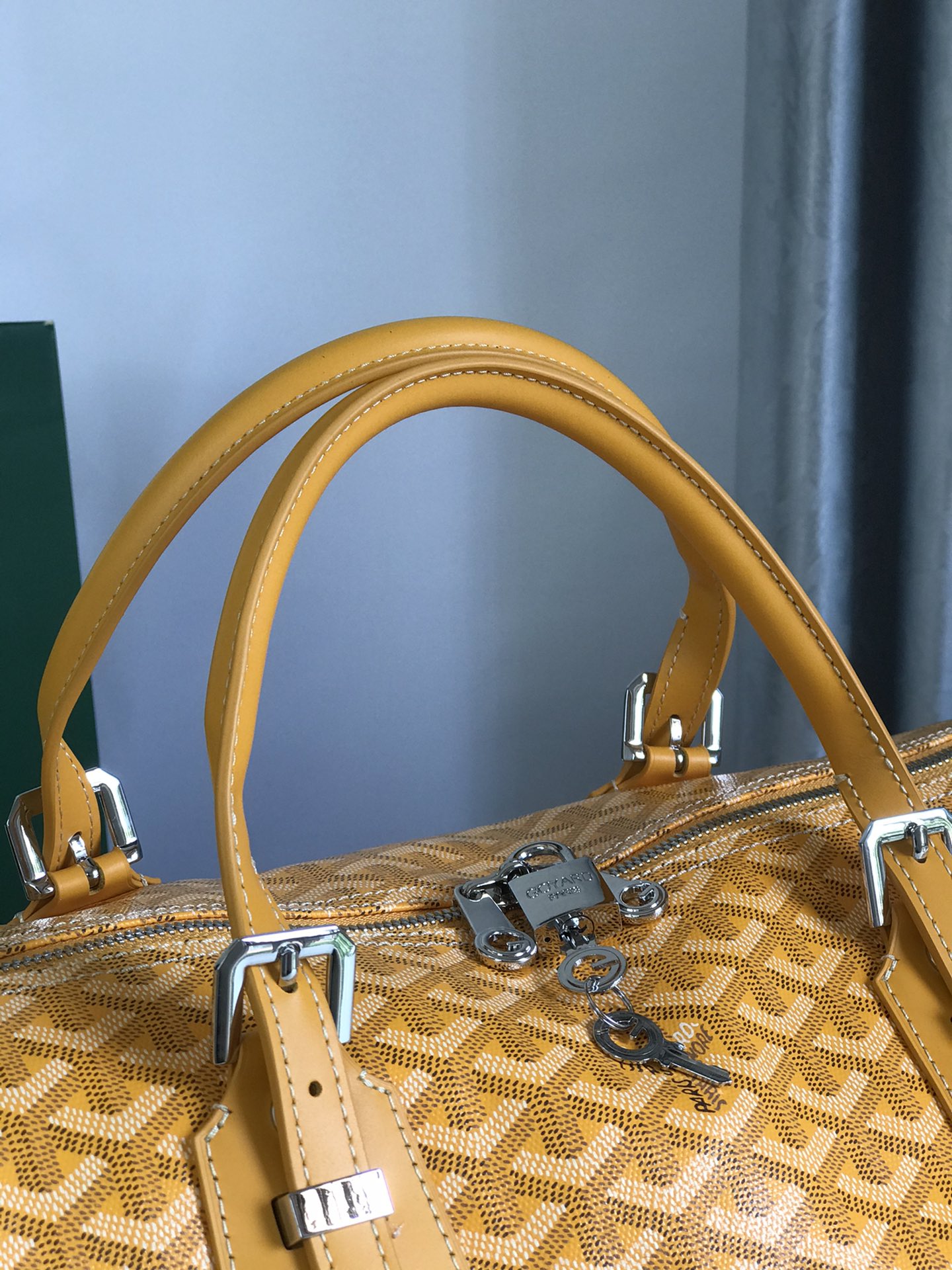 Goyard yellow Goyardine Coated Canvas Croisjour 55 Boston Bag