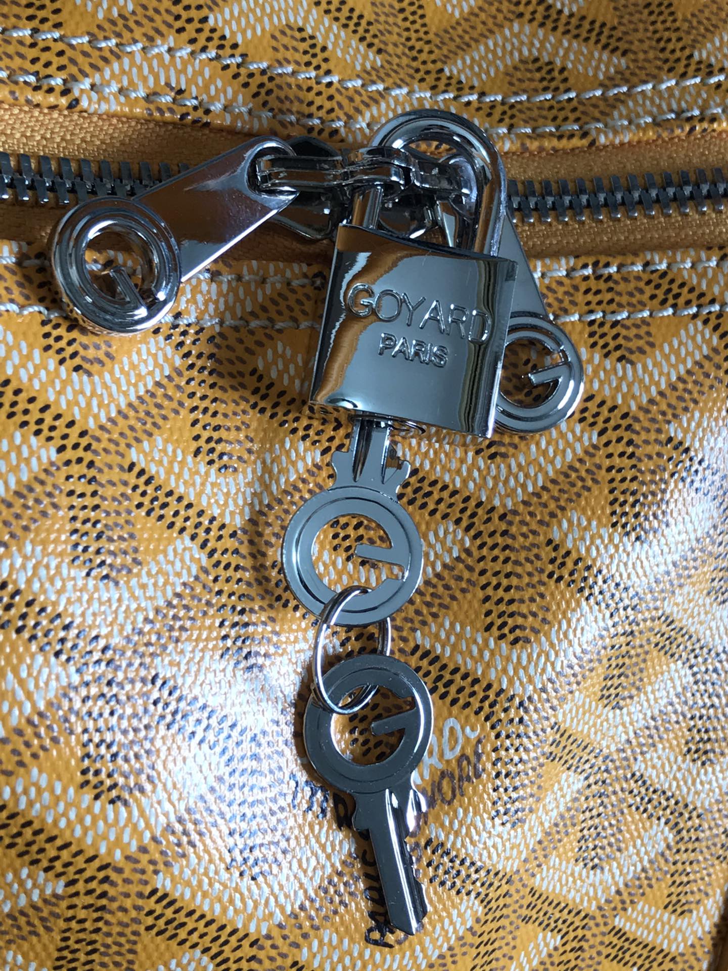 Goyard yellow Goyardine Coated Canvas Croisjour 55 Boston Bag
