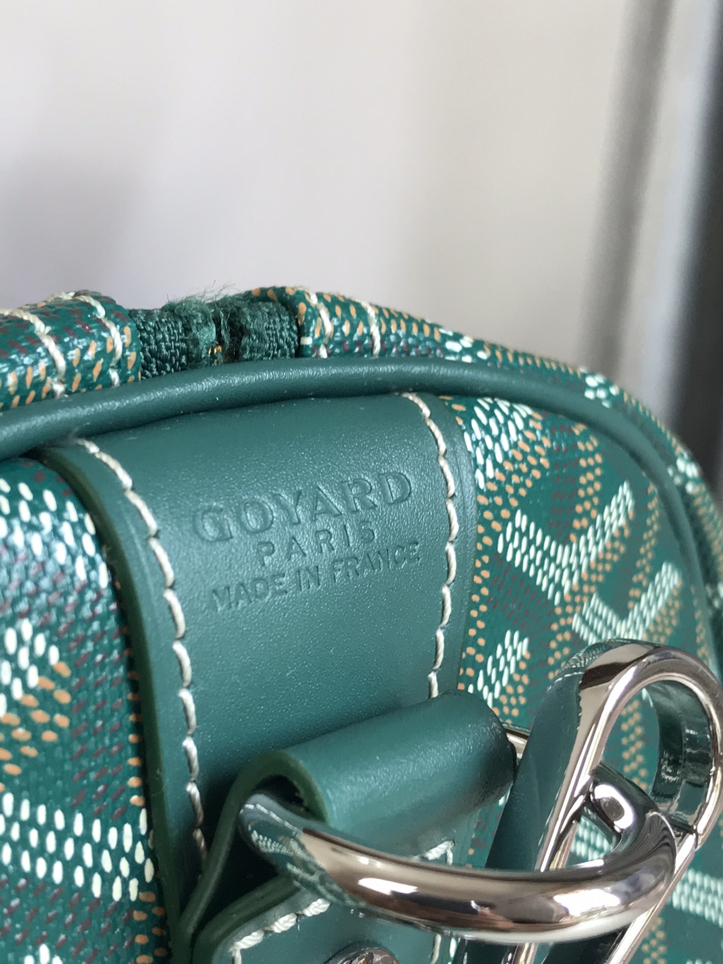Goyard green Goyardine Coated Canvas Croisjour 55 Boston Bag