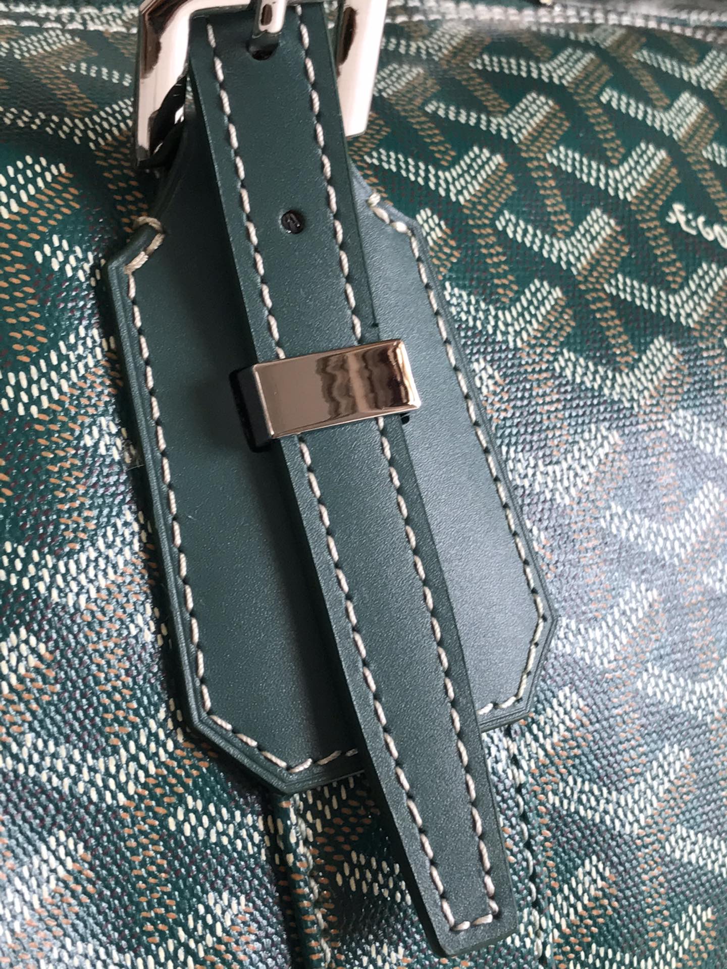 Goyard green Goyardine Coated Canvas Croisjour 55 Boston Bag