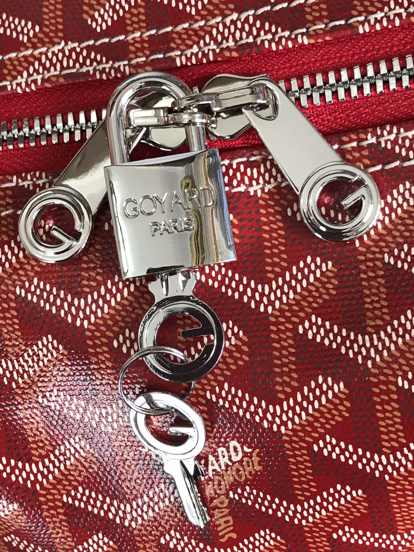 Goyard Red Goyardine Coated Canvas Croisjour 55 Boston Bag