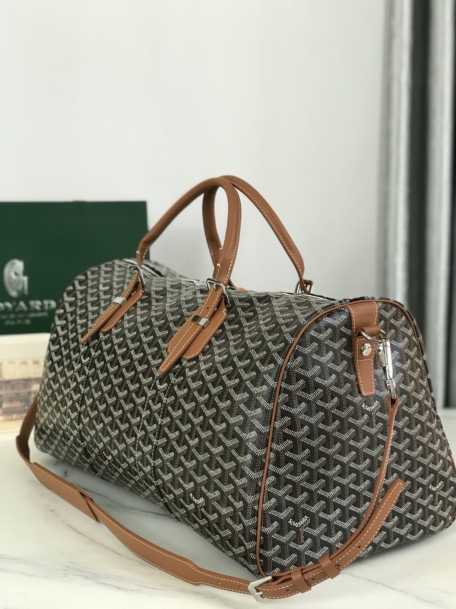 Goyard Croisiere 50 Duffle Bag Brown Travel Gym Carry On