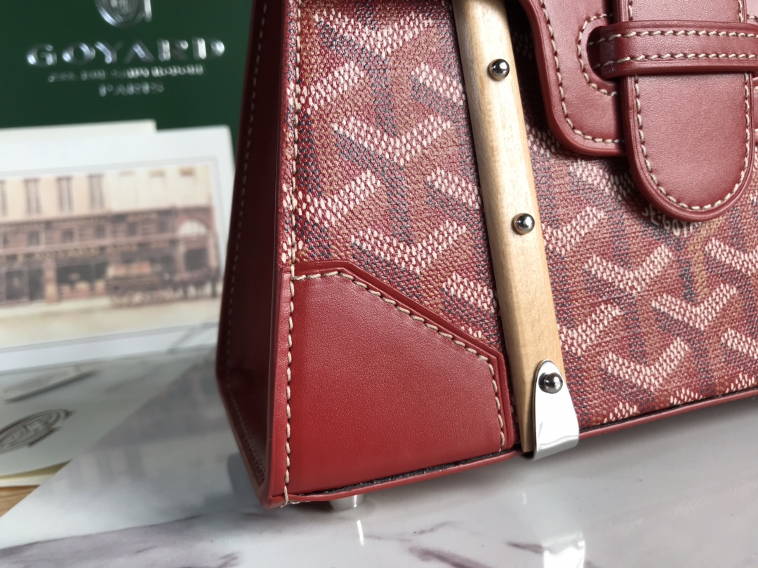Goyard Saigon Structure Mini Bag Red